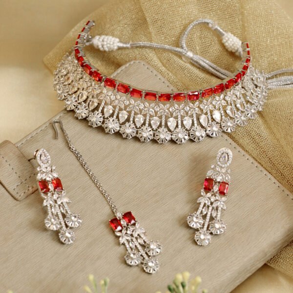 Majestic Amethyst Radiance Party Jewellery Set for Rent - Illuminate Your Elegance!