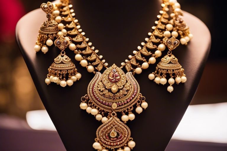 Where Can You Find An Antique Polki Necklace Set On Rent In Vasundhra?