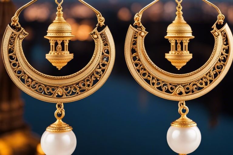 Where To Rent Gold-plated Chandbali Earrings In Ghaziabad?
